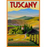 Tuscany, Italy Travel Poster