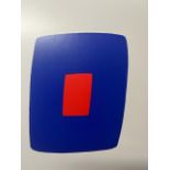 Ellsworth Kelly "Dark Blue with Red" Print.