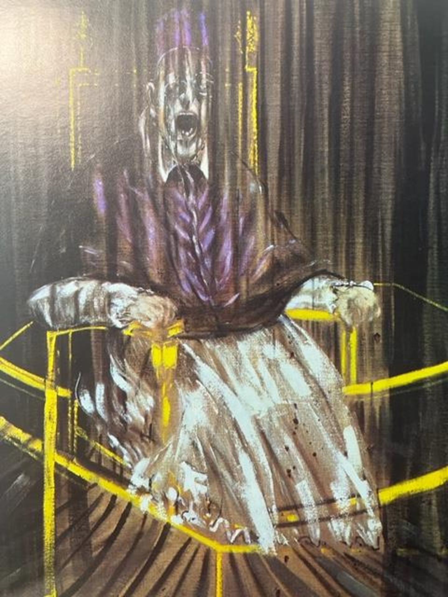 Francis Bacon "Study after Velazues's Portrait of Pope Innocent X" Print. - Image 4 of 6