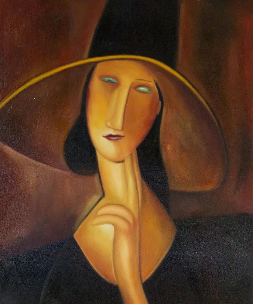 Amedeo Modigliana "Woman in Hat" Painting