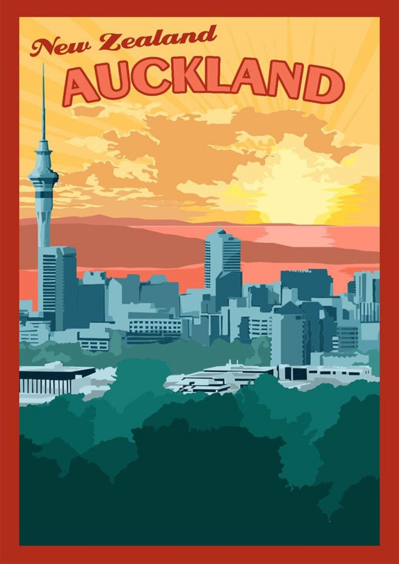 New Zealand Travel Poster