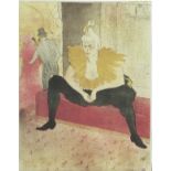 Henri De Toulouse Lautrec "The Seated Clowness, 1896" Offset Lithograph