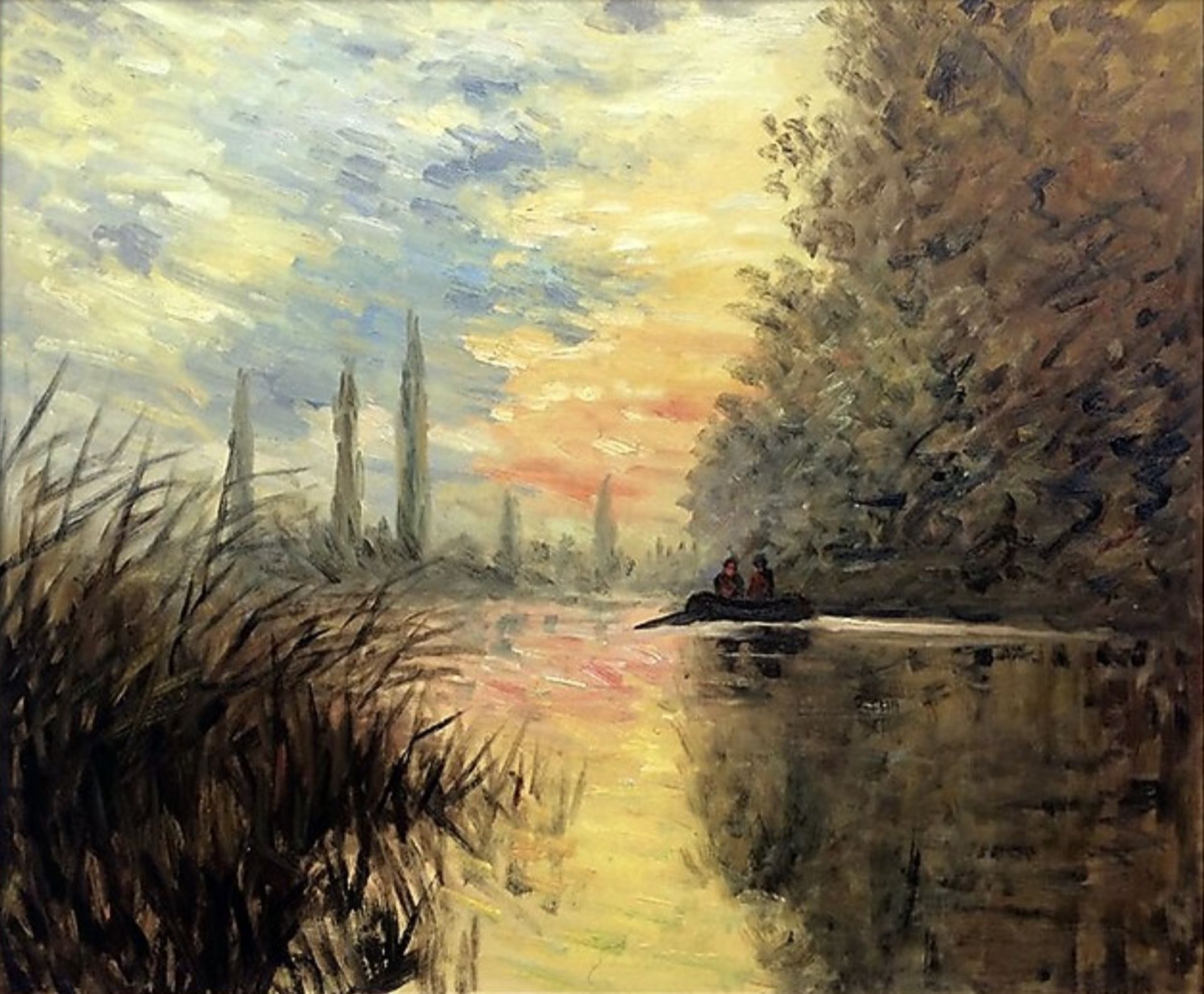 Claude Monet "Evening at Argenteuil, 1876" Painting