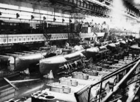 World War II, Germany Submarine Factory Photo Print