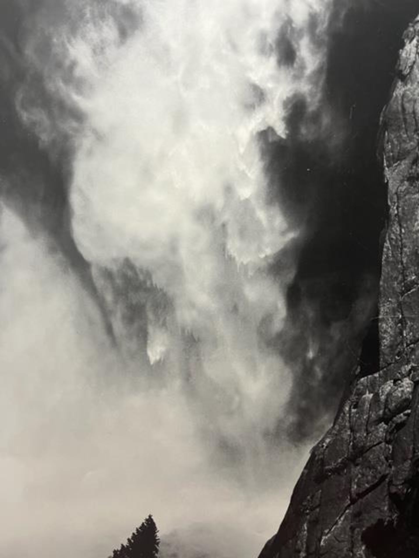 Ansel Adams "Base of Upper Yosemite Fall " Print. - Image 3 of 6