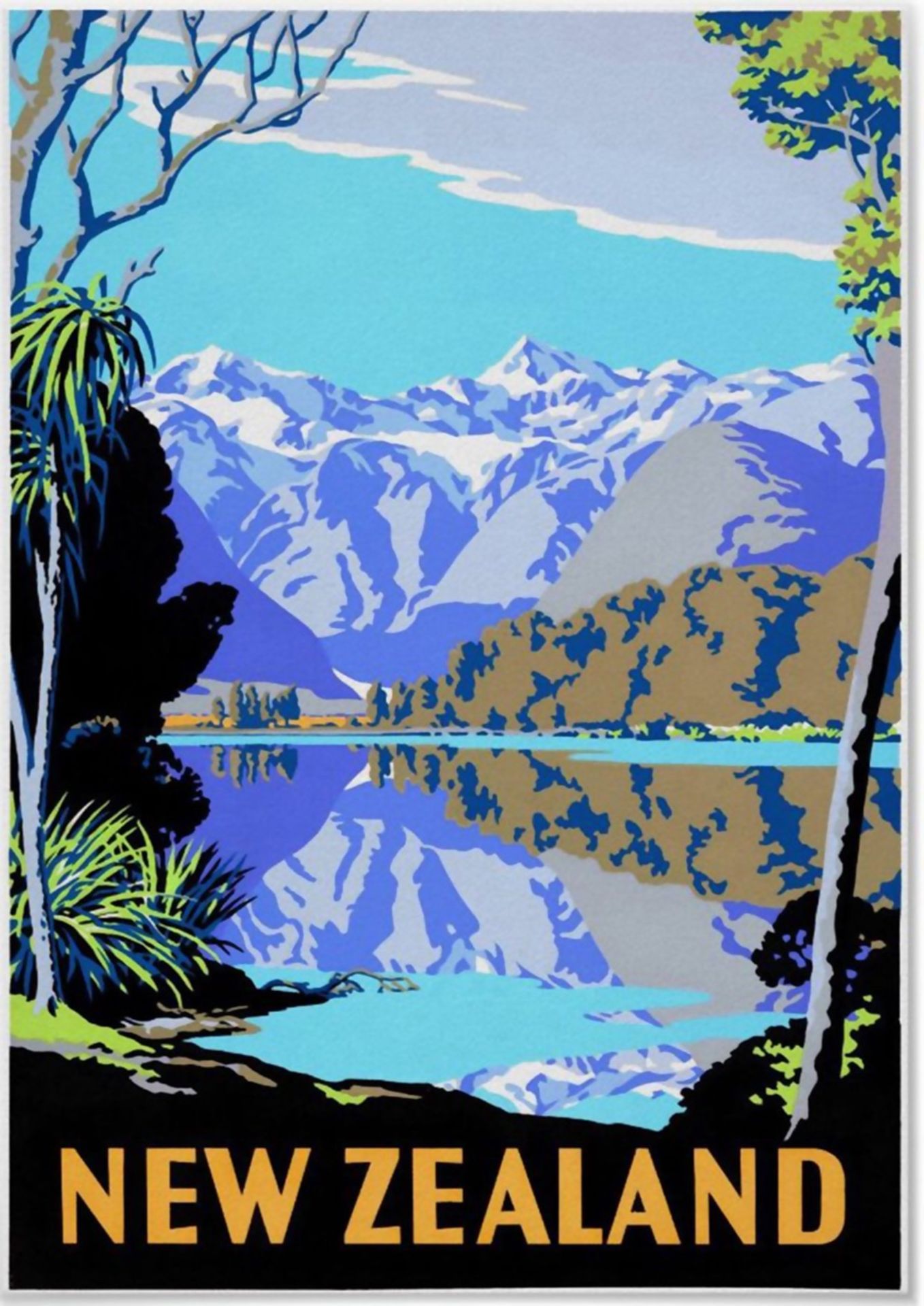 New Zealand Travel Poster