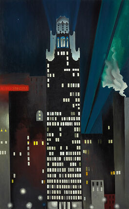 Georgia Okeeffe "Radiatior Building, Night, New York" Offset LIthograph