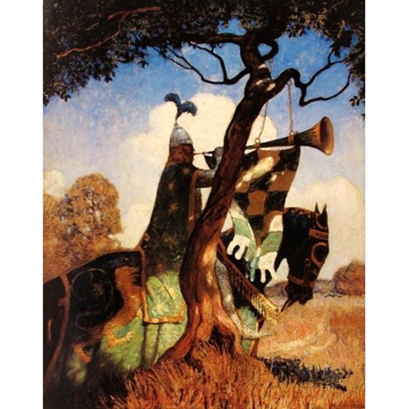 N.C. Wyeth "It HUng Upon a Thorn" Offset Lithograph - Image 2 of 2