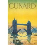 Cunard Travel Poster