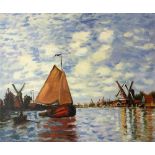 Claude Monet "Zaan at Zaandam, 1871" Oil Painting