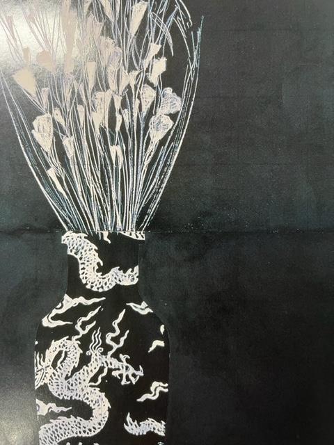 Donald Sultan "Black Roses in a Black Rose Vase" Print. - Image 5 of 6