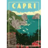 Capri, Italy Travel Poster