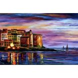 Leonid Afremov "Italy Liguria" Offset Lithograph