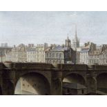 Jean Baptiste Raguenet "Le Pont Neuf et la Samaritaine, a Paris, 1755" Offset Lithograph