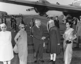 Harry Truman with Indias Prime Minister Print