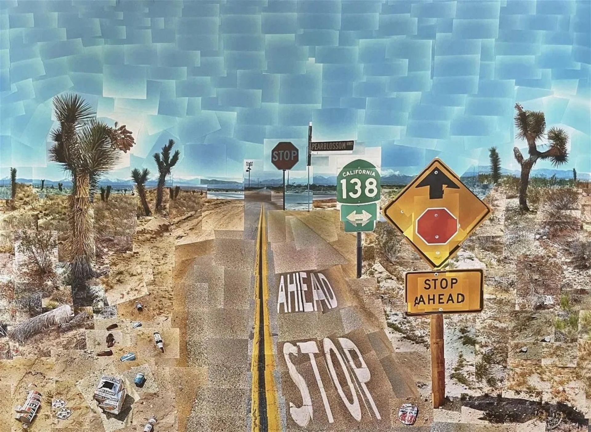 David Hockney "Pearlblossom Hwy, 1986" Offset Lithograph - Bild 8 aus 8