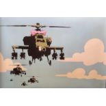 Banksy "Helicopter" Offset Lithograph