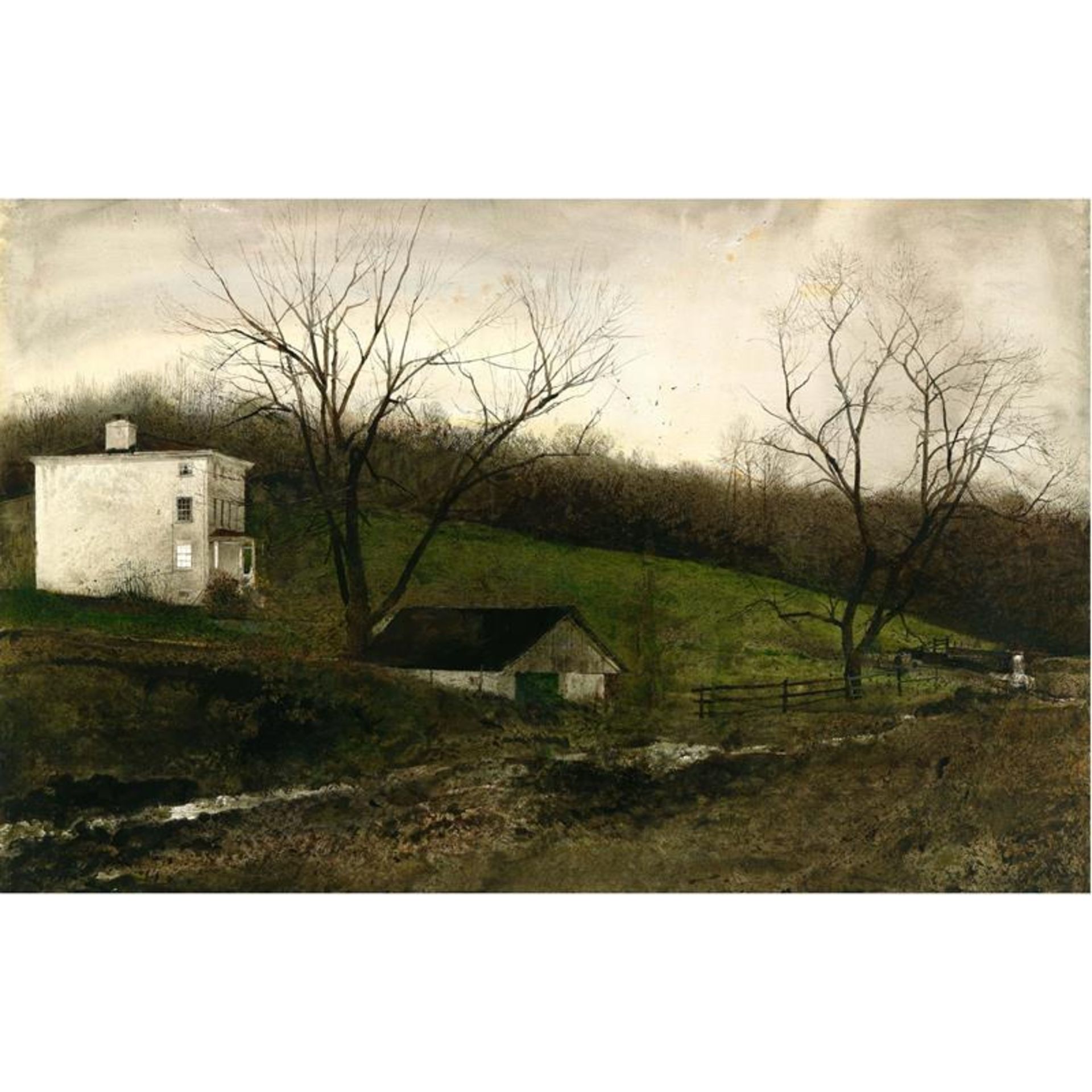 Andrew Wyeth "Evening at Kuerners, 1970" Offset Lithograph