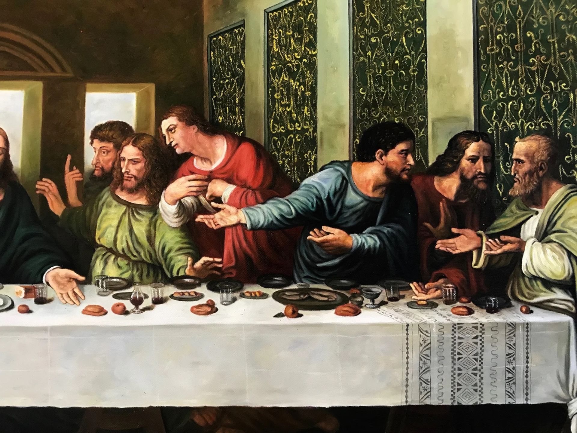 Leonardo da Vinci "The Last Supper, 1495" Oil Painting - Bild 4 aus 4