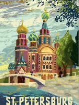 St. Petersburg, Russia Travel Poster