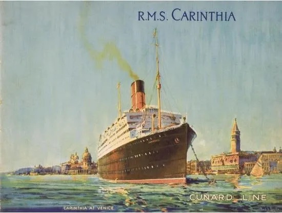 RMS Carinthia, Venice, Travel Poster