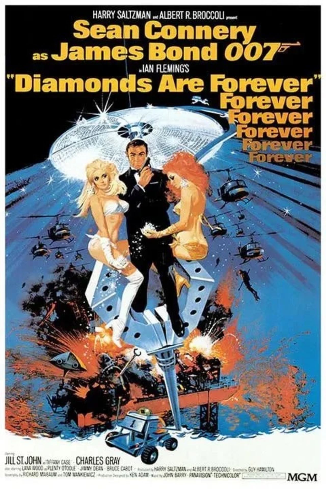 James Bond "Diamonds Are Forever, 1971" Poster