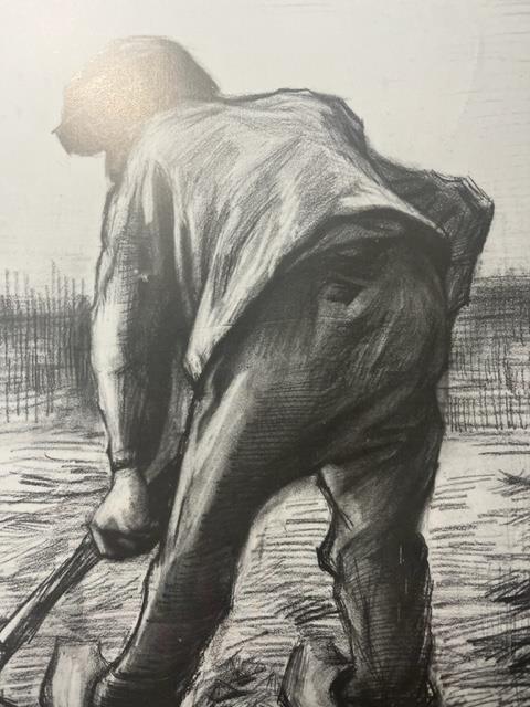 Vincent van Gogh "Peasant Digging" Print. - Image 2 of 6