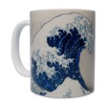 Katsushika Hokusai "Great Wave" Set of Four Cups