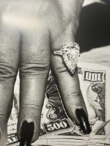 Helmut Newton "Fat hand and dollars" Print.