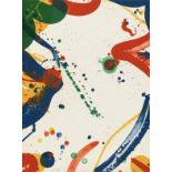 Sam Francis "Green and Red, 1966" Print