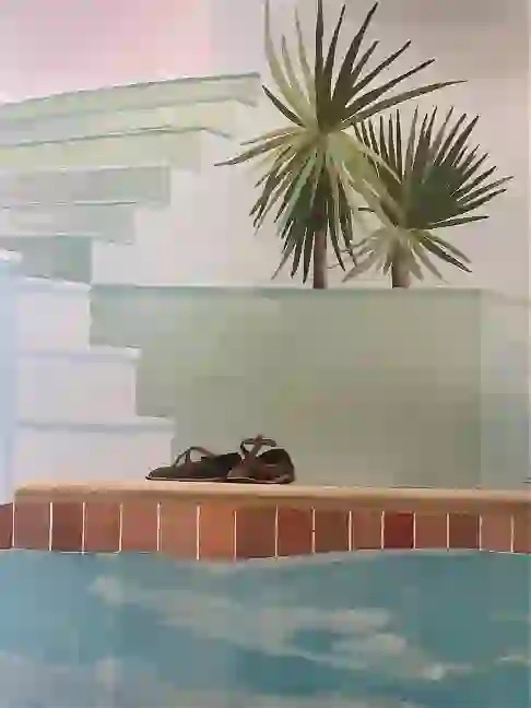 David Hockney "Pool and Steps, 1971" Offset Lithograph - Image 5 of 6