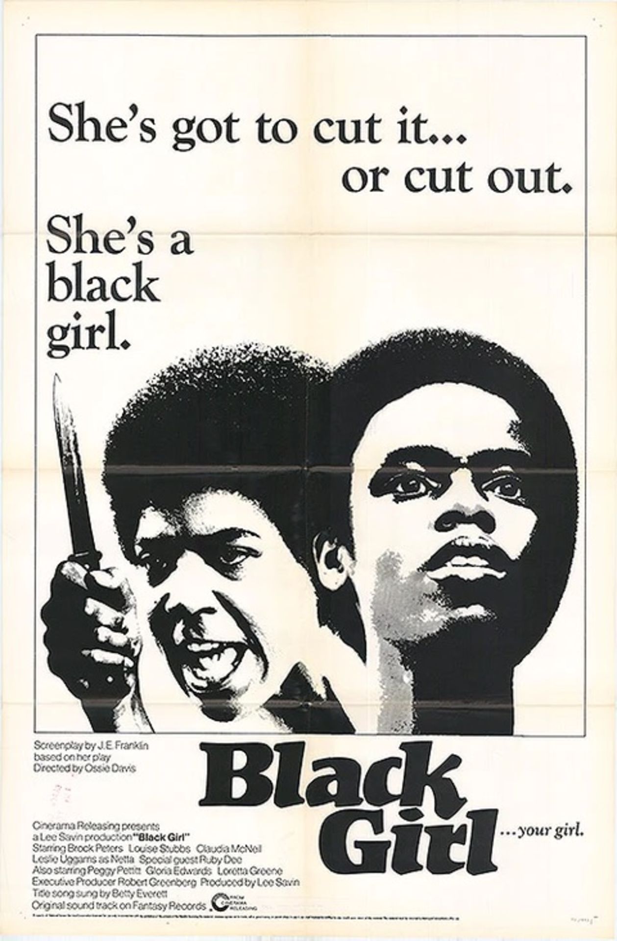 Black Girl, 1972 Movie Poster