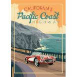 Califronia, Pacific Coast Highway Travel Poster