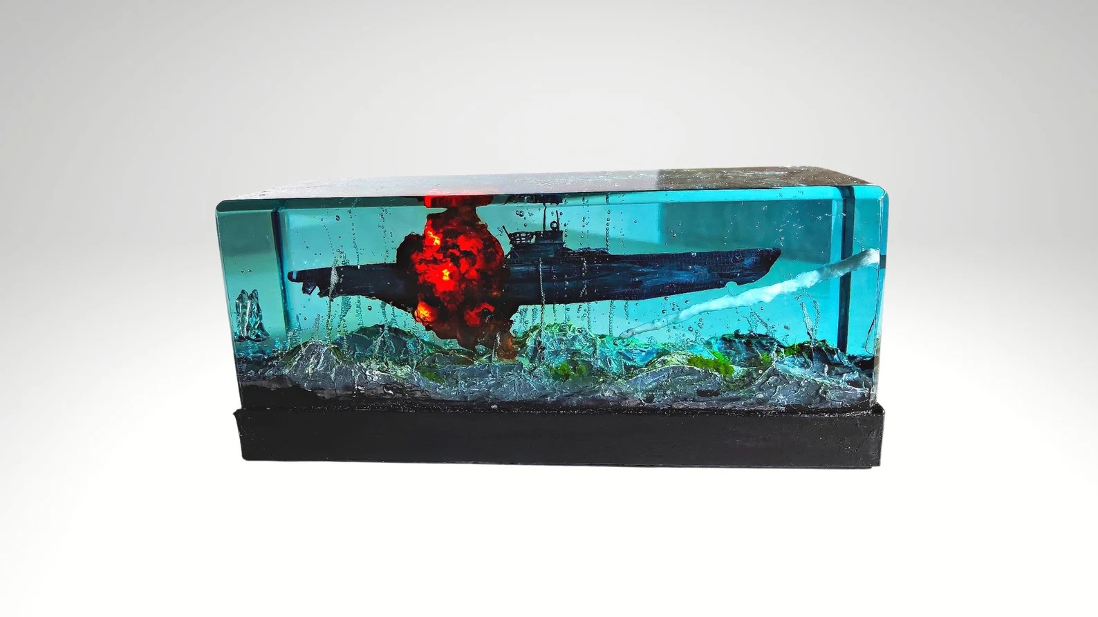 UBoat, Explosion, Resin Sculpture Display