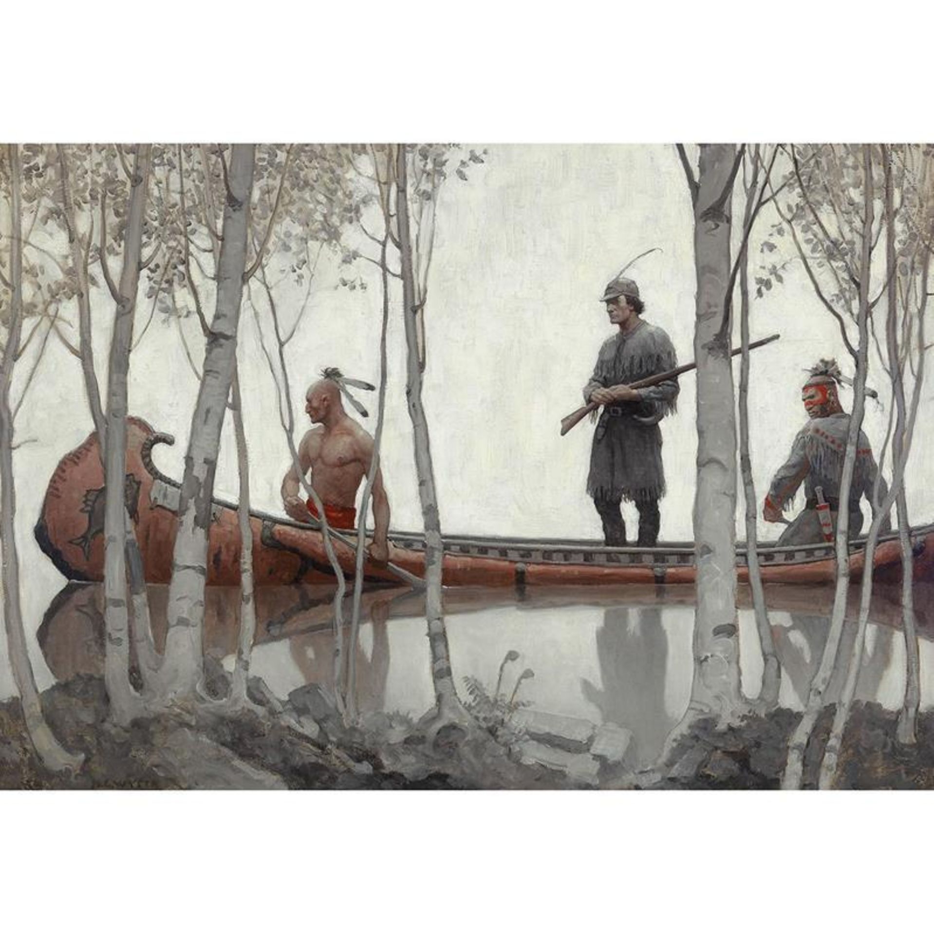 N.C. Wyeth "The Last of the Mohicans, 1919" Offset Lithograph