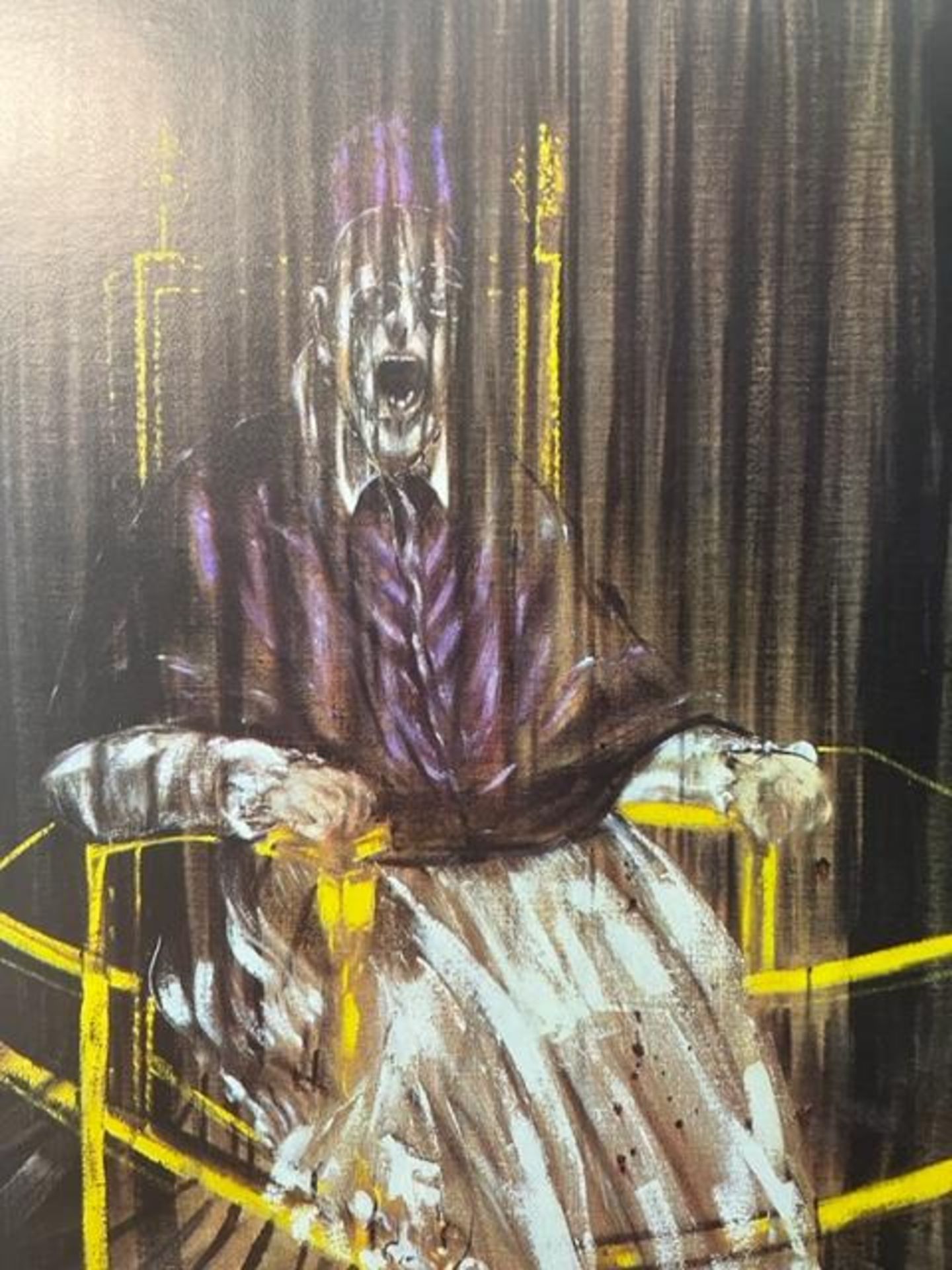 Francis Bacon "Study after Velazues's Portrait of Pope Innocent X" Print. - Image 3 of 6