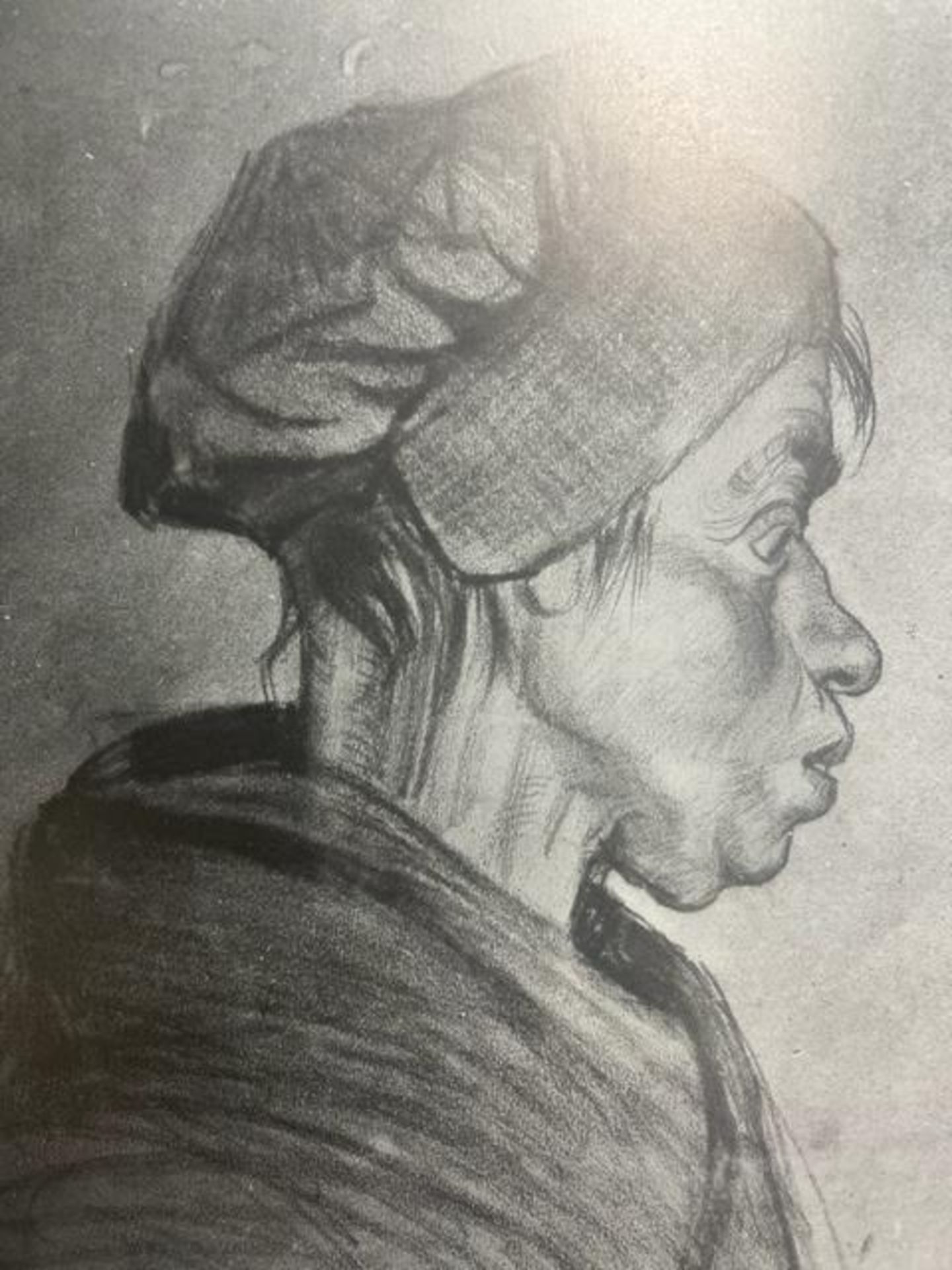Vincent van Gogh "Peasant Woman" Print. - Image 3 of 6