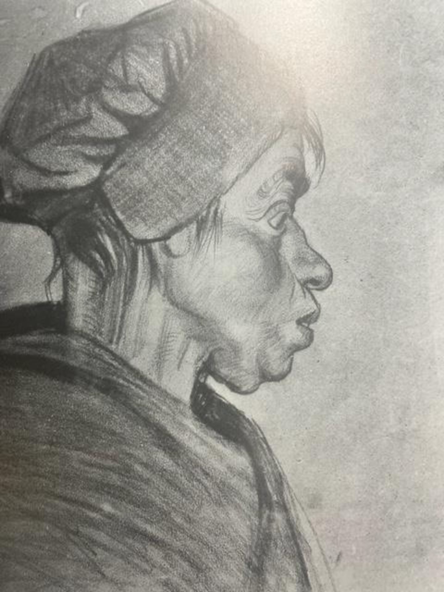 Vincent van Gogh "Peasant Woman" Print. - Image 5 of 6