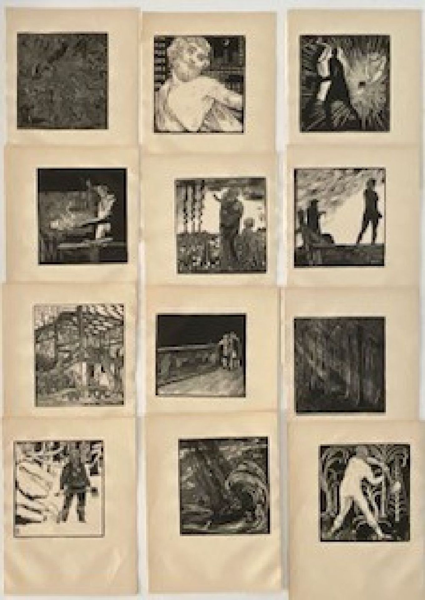 Wharton H Esherick woodcuts grouping of 16 Circa 1924