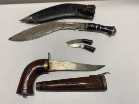 A vintage Kukri and one other knife, over 18's only