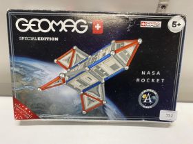 A boxed Geomag Nasa rocket set (unchecked)