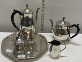 An Oneida silver plated tea service