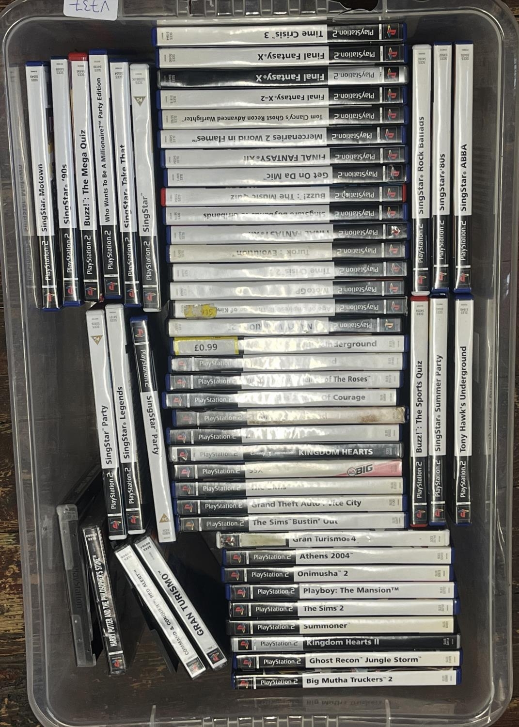 A large selection of PS2 games