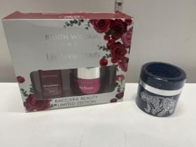 A boxed Judith Williams cosmetic gift set and a new Prai beauty cream