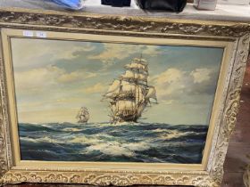 A large framed original oil on canvas by W Knox 111cm by 83cm (no shipping available)