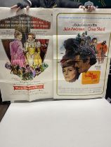 Two vintage movie posters for "Mary Queen of Scots" and the "Tamarind Seed"