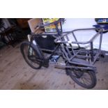 A antique 1920's hopper bakers push bike for restoration, shipping unavailable