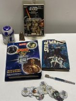 A selection of assorted Star Wars ephemera etc including Tazo cards