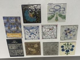 A selection of assorted Victorian ceramic tiles