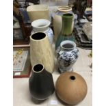 A large selection of ceramic vases. Shipping unavailable